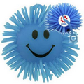 Blue Light Up Happy Face Hairy Yo Yo Ball